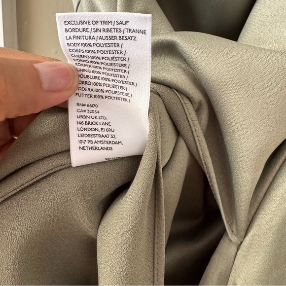 Anthropologie BHLDN Dylan One Shoulder Satin Side Slit Gown Maxi Dress Size 12 - Picture 10 of 14